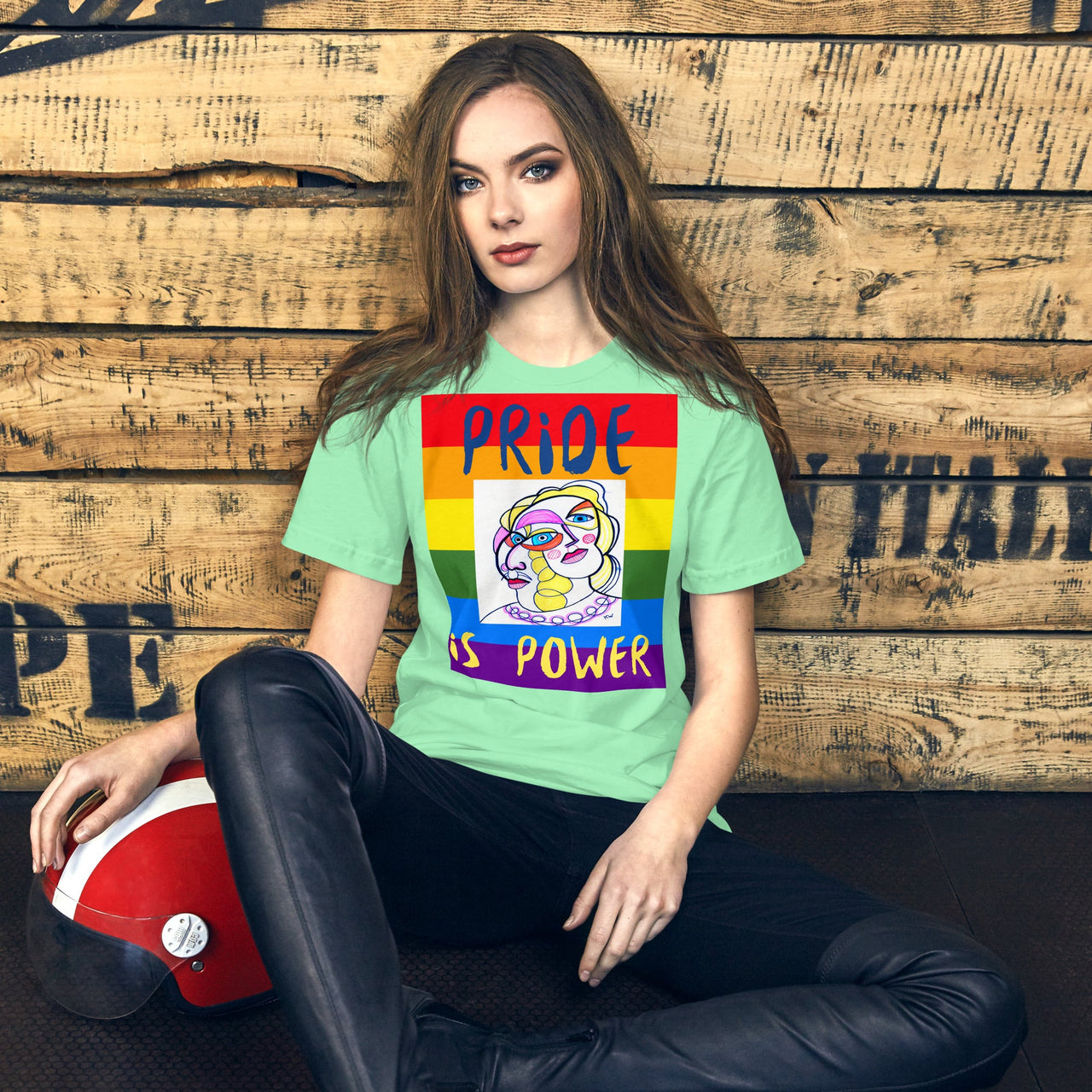 KW Gallery Wearable Art Tee 🏳️🌈 “Pride is Power” Pride Edition Tee - Winter Sunshine Marketplace