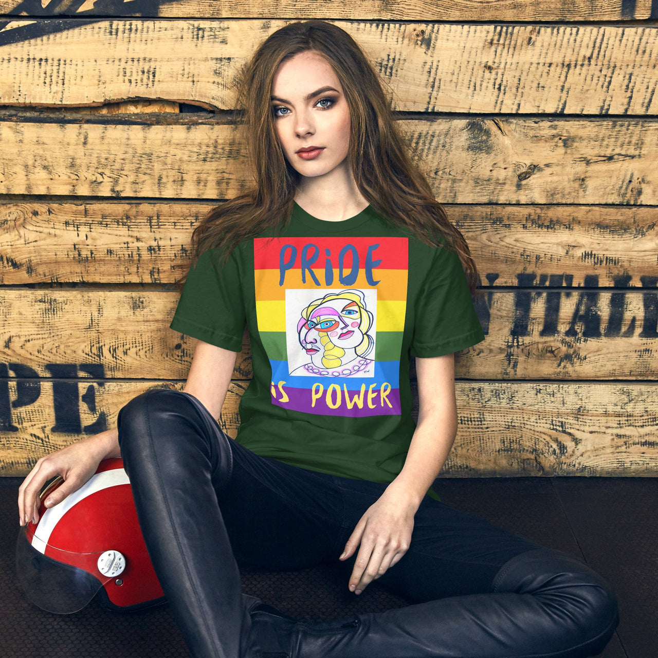 KW Gallery Wearable Art Tee 🏳️🌈 “Pride is Power” Pride Edition Tee - Winter Sunshine Marketplace