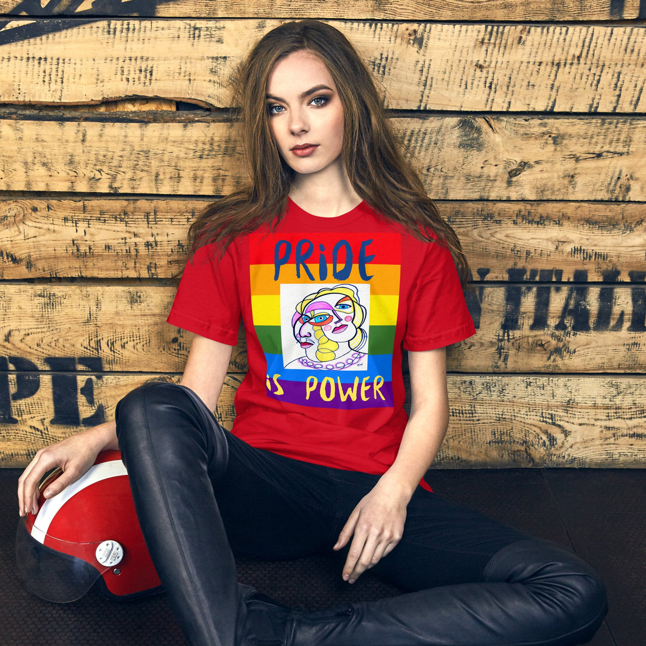 KW Gallery Wearable Art Tee 🏳️🌈 “Pride is Power” Pride Edition Tee - Winter Sunshine Marketplace