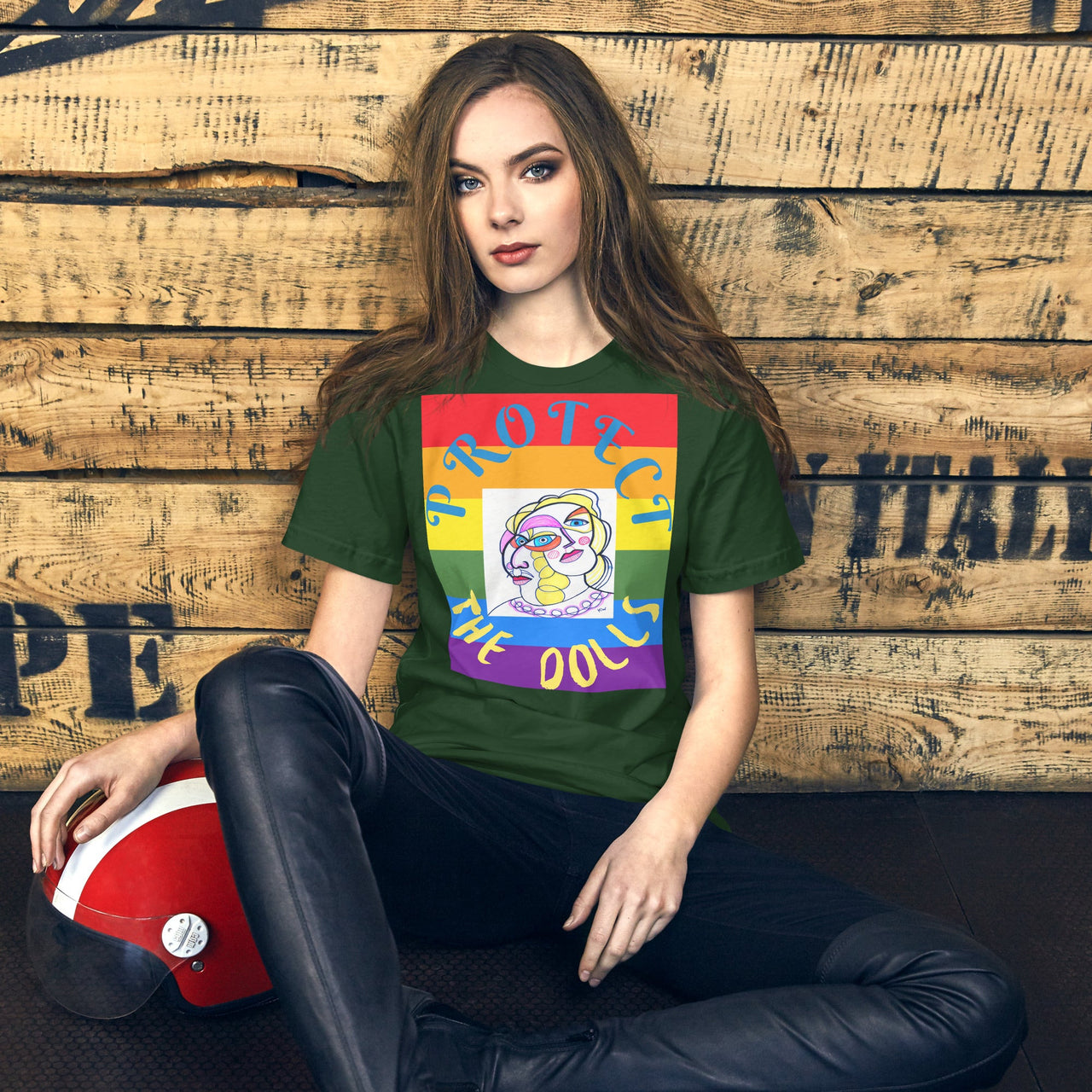 KW Gallery Wearable Art Tee 🏳️🌈 “Protect the Dolls” Pride Edition Tee A - Winter Sunshine Marketplace