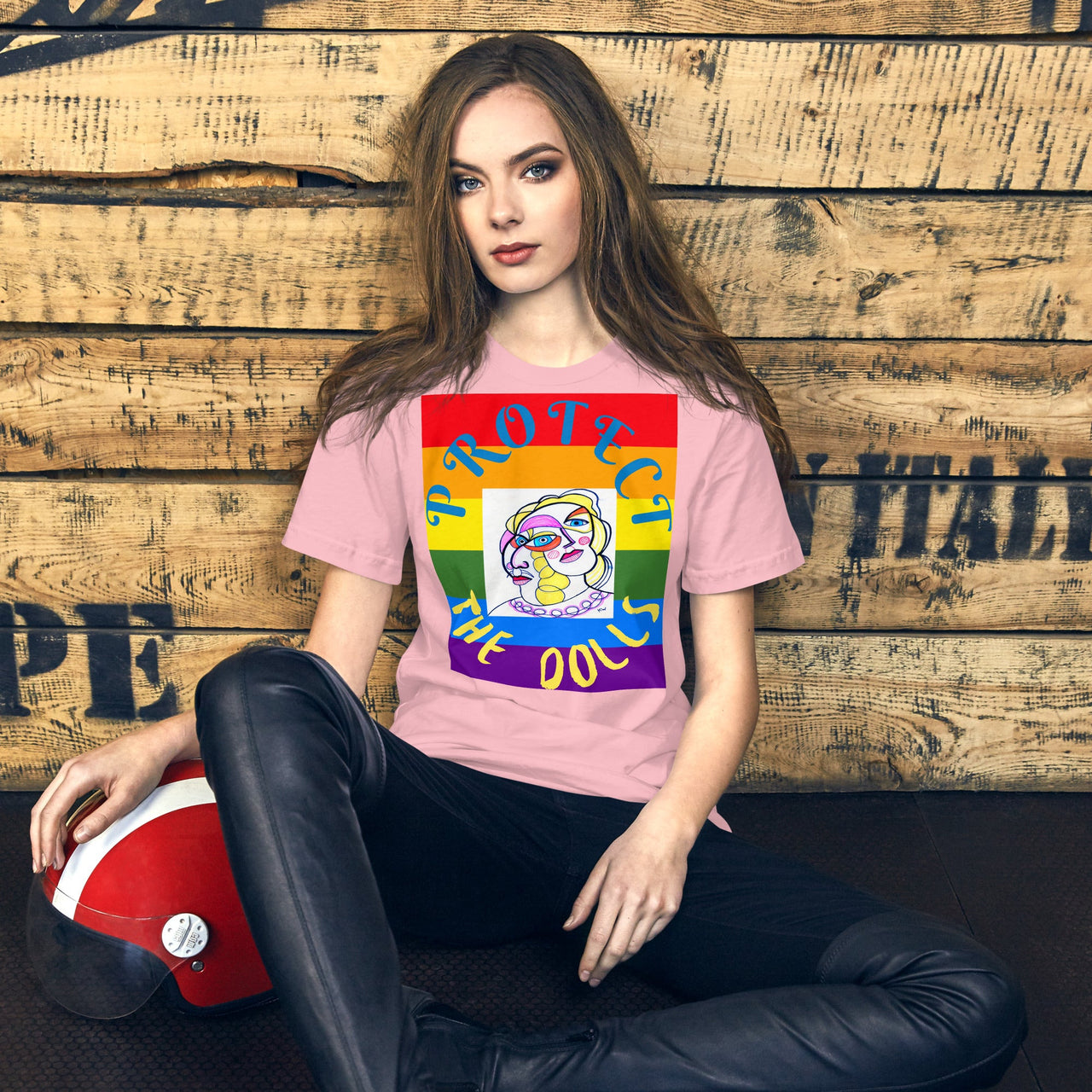 KW Gallery Wearable Art Tee 🏳️🌈 “Protect the Dolls” Pride Edition Tee A - Winter Sunshine Marketplace