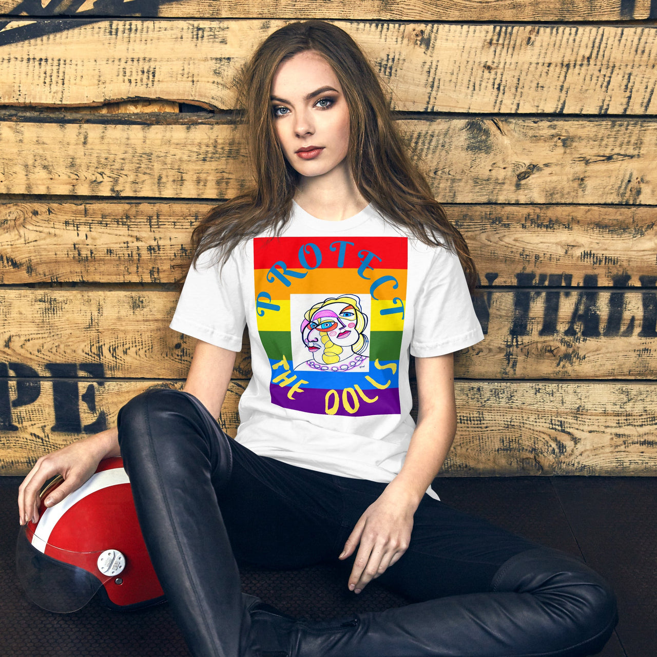 KW Gallery Wearable Art Tee 🏳️🌈 “Protect the Dolls” Pride Edition Tee A - Winter Sunshine Marketplace