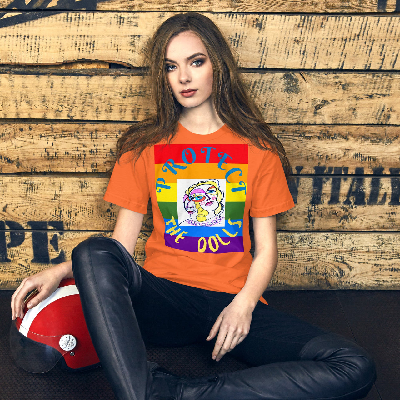 KW Gallery Wearable Art Tee 🏳️🌈 “Protect the Dolls” Pride Edition Tee A - Winter Sunshine Marketplace
