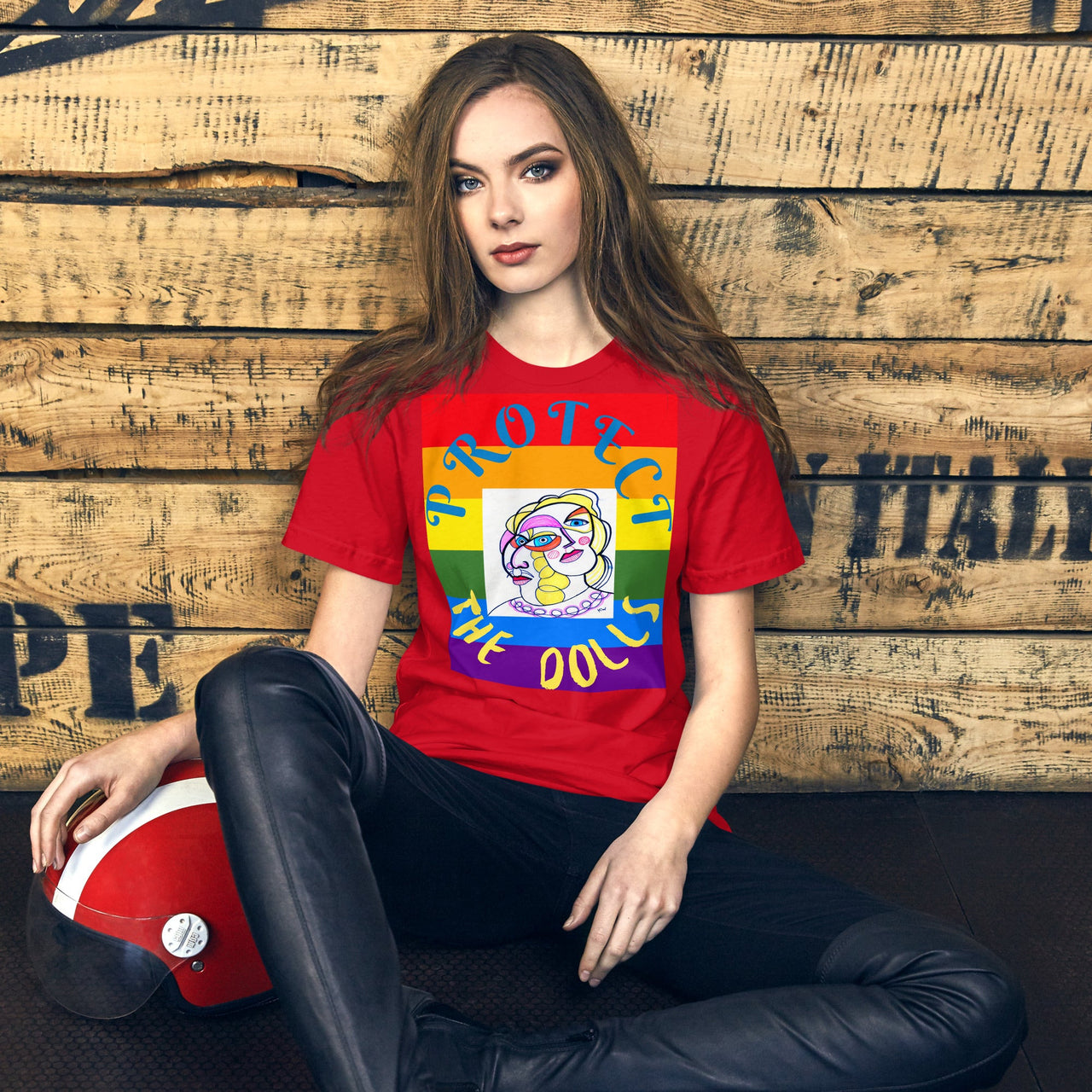 KW Gallery Wearable Art Tee 🏳️🌈 “Protect the Dolls” Pride Edition Tee A - Winter Sunshine Marketplace