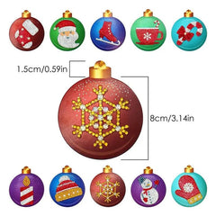 10pcs Christmas Ball DIY Diamond Paintings - Winter Sunshine Marketplace