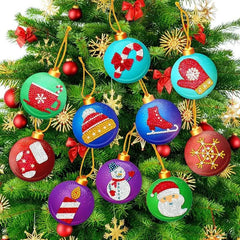 10pcs Christmas Ball DIY Diamond Paintings - Winter Sunshine Marketplace