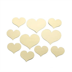 10pcs Love Heart Mirror Wall Stickers Acrylic Art Wall Decals Diy Artistic Craft Wall Ornament Room Mural Home Wedding Decor - Winter Sunshine Marketplace