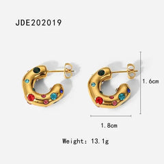 18K Gold Plated Hoop Earrings - Winter Sunshine Marketplace