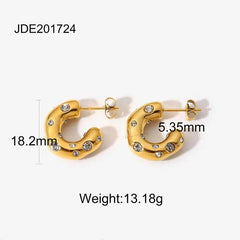 18K Gold Plated Hoop Earrings - Winter Sunshine Marketplace