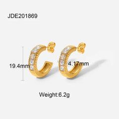 18K Gold Plated Hoop Earrings - Winter Sunshine Marketplace