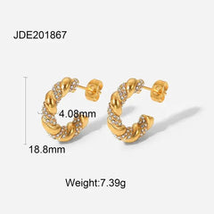 18K Gold Plated Hoop Earrings - Winter Sunshine Marketplace