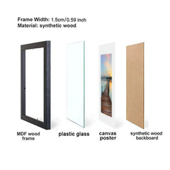 2 Pieces Black Wood Picture Frames - Winter Sunshine Marketplace