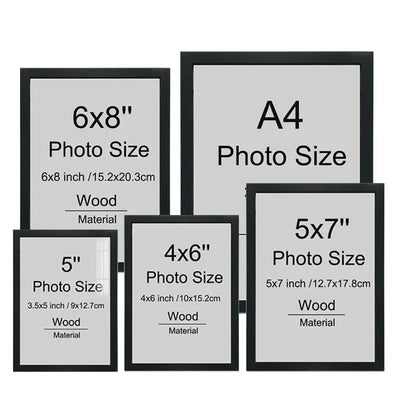 2 Pieces Black Wood Picture Frames - Winter Sunshine Marketplace