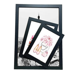 2 Pieces Black Wood Picture Frames - Winter Sunshine Marketplace