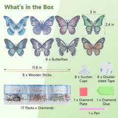 8Pcs Butterfly Diamond Painting - Winter Sunshine Marketplace