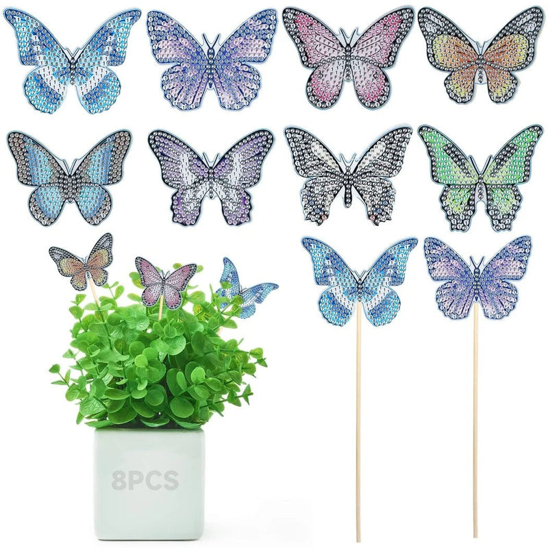 8Pcs Butterfly Diamond Painting - Winter Sunshine Marketplace