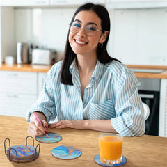 8Pcs Coasters Diamond Painting - Winter Sunshine Marketplace