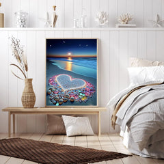 Heart in the Beach Diamond Painting