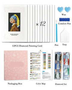 12PCS Mini Postcards Diamond Painting