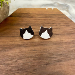 Acrylic Stud Earrings - Cats - #3 - Winter Sunshine Marketplace