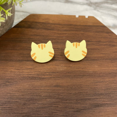 Acrylic Stud Earrings - Cats - #4 - Winter Sunshine Marketplace