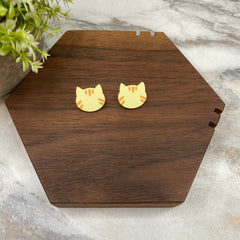 Acrylic Stud Earrings - Cats - #4 - Winter Sunshine Marketplace