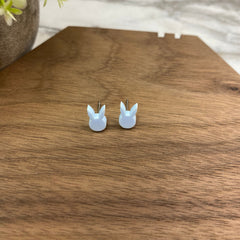 Acrylic Stud Earrings - Easter - Bunny Head - Blue - Winter Sunshine Marketplace