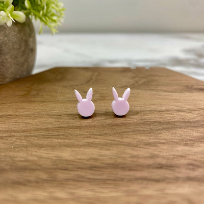 Acrylic Stud Earrings - Easter - Bunny Head - Purple - Winter Sunshine Marketplace