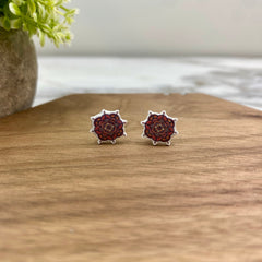 Acrylic Stud Earrings - Mandala - Winter Sunshine Marketplace