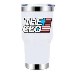 American Flag The CEO 30oz Insulated Vacuum Sealed Tumbler - Winter Sunshine Marketplace