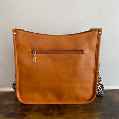 Aubree Crossbody Purse - Camel & Animal Print - Winter Sunshine Marketplace