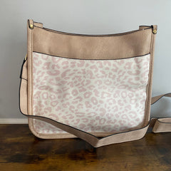 Aubree Crossbody Purse - Pink Sand & Pink Leopard - Winter Sunshine Marketplace