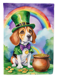 Beagle St Patrick's Day Garden Flag - Winter Sunshine Marketplace