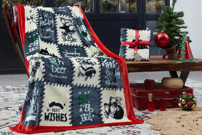 Blanket Holly Jolly Gray - Winter Sunshine Marketplace