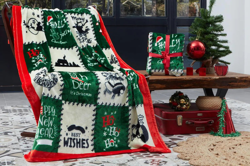 Blanket Holly Jolly Green - Winter Sunshine Marketplace