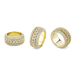 Bling Iced Out Cuban Rings - Winter Sunshine Marketplace