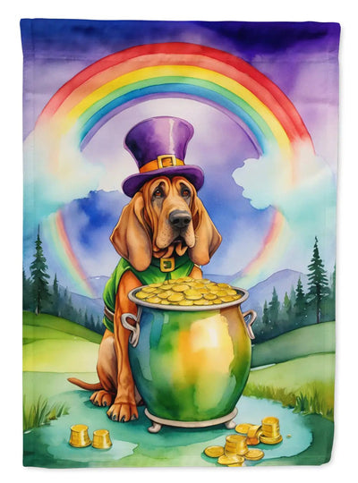 Bloodhound St Patrick's Day Garden Flag - Winter Sunshine Marketplace