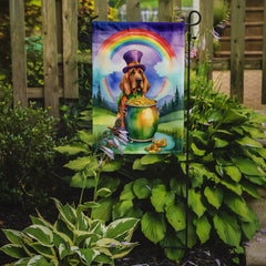 Bloodhound St Patrick's Day Garden Flag - Winter Sunshine Marketplace