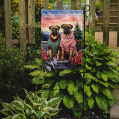 Bullmastiff Two Hearts Garden Flag - Winter Sunshine Marketplace