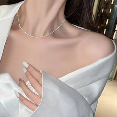 Clavicle Titanium Steel Choker Necklace - Winter Sunshine Marketplace