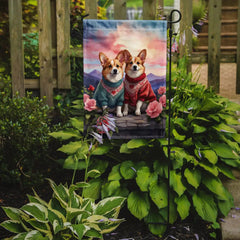 Corgi Two Hearts Garden Flag - Winter Sunshine Marketplace