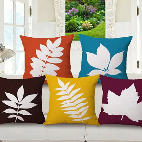 Foliage Love Autumn And Spring Leaf Pillow Cover