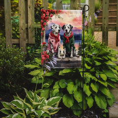 Dalmatian Two Hearts Garden Flag - Winter Sunshine Marketplace