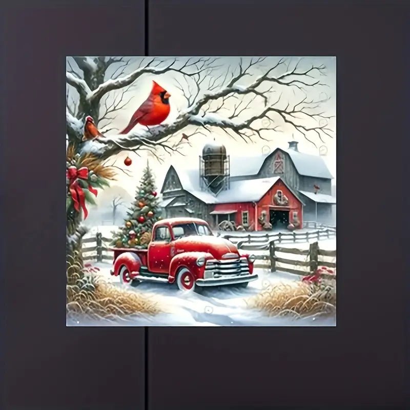 Diamond Painting Cardinal, Red Truck - Winter Sunshine Marketplace
