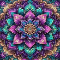 Diamond Painting Floral Mandala - Winter Sunshine Marketplace