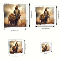 Diamond Painting Jesus with Lion - Winter Sunshine Marketplace