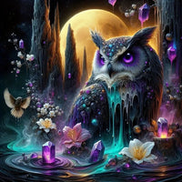 Diamond Painting Owl, Moon - Winter Sunshine Marketplace
