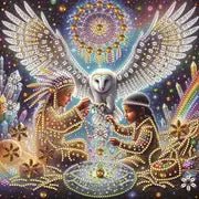 Diamond Painting Owl with People - Winter Sunshine Marketplace