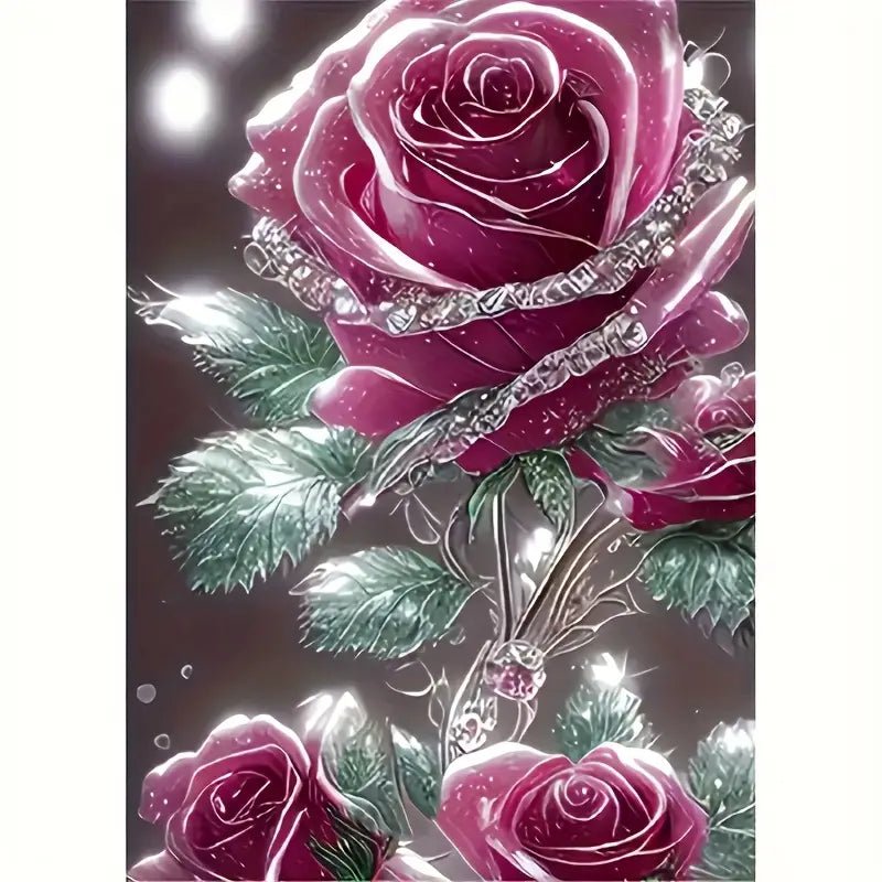 Diamond Painting Pink Rose - Winter Sunshine Marketplace