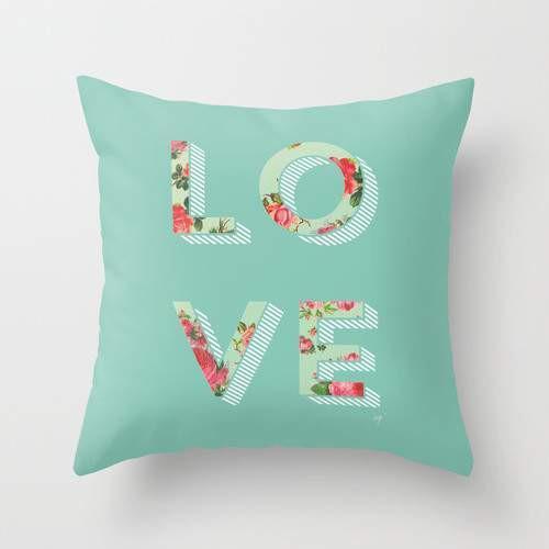 Floral Love Cushion/Pillow - Winter Sunshine Marketplace